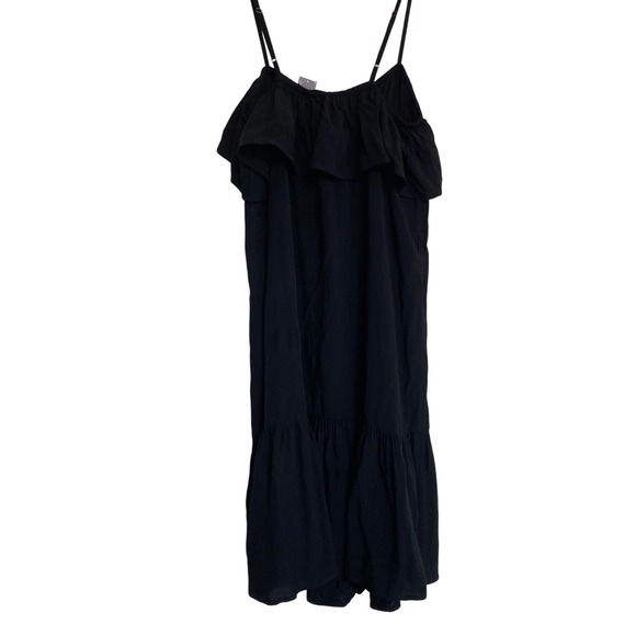 Gap Button Front Ruffle Cami True Black Sleeveless‎ Midi Dress No Belt - S NWT - Picture 6 of 16